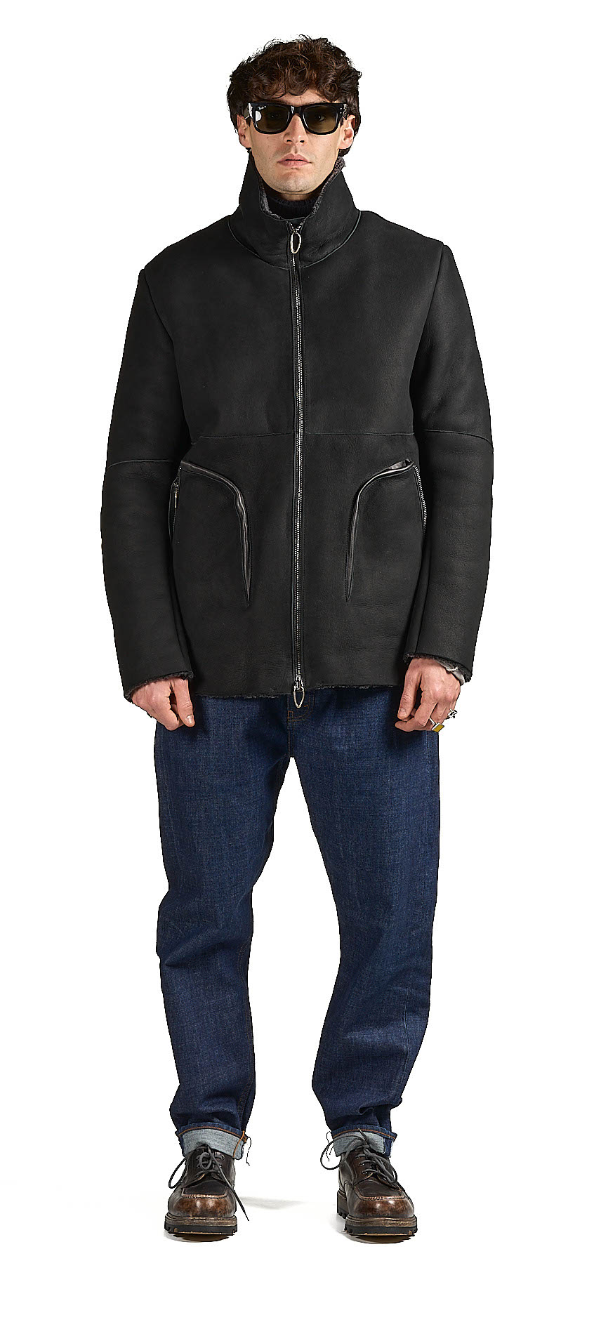 DANIELE BASTA LEATHER AND SILVER JACKET